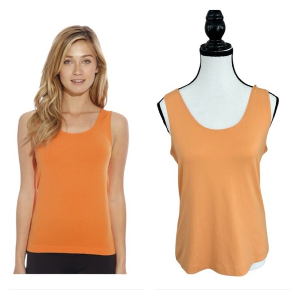 Chico's Orange Fitted microfiber Tank Top